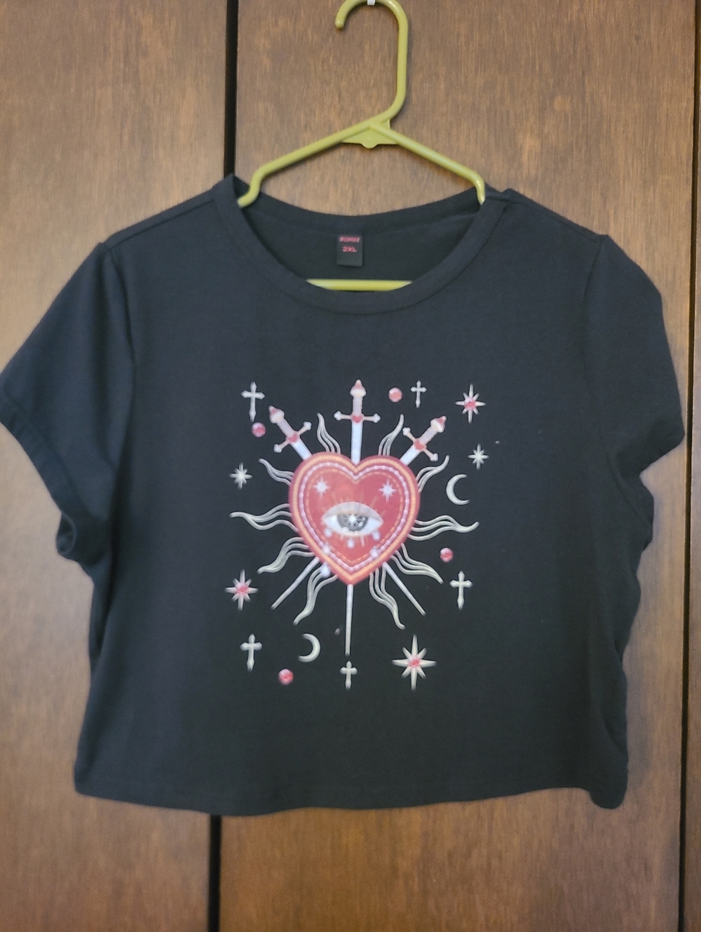 Heart Dagger Cropped Tee
